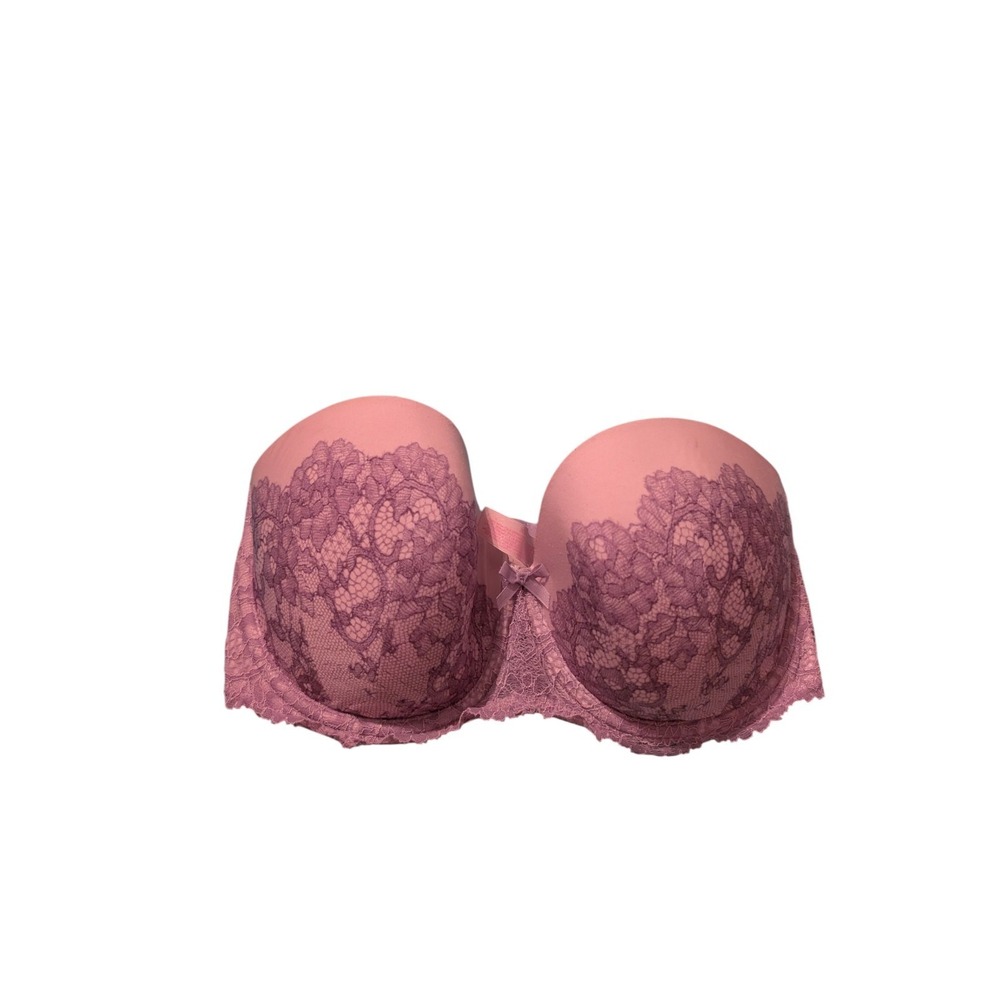 Victoria's Secret Purple Pink Lace Dream Angels Lined Demi Bra Size 32DDD